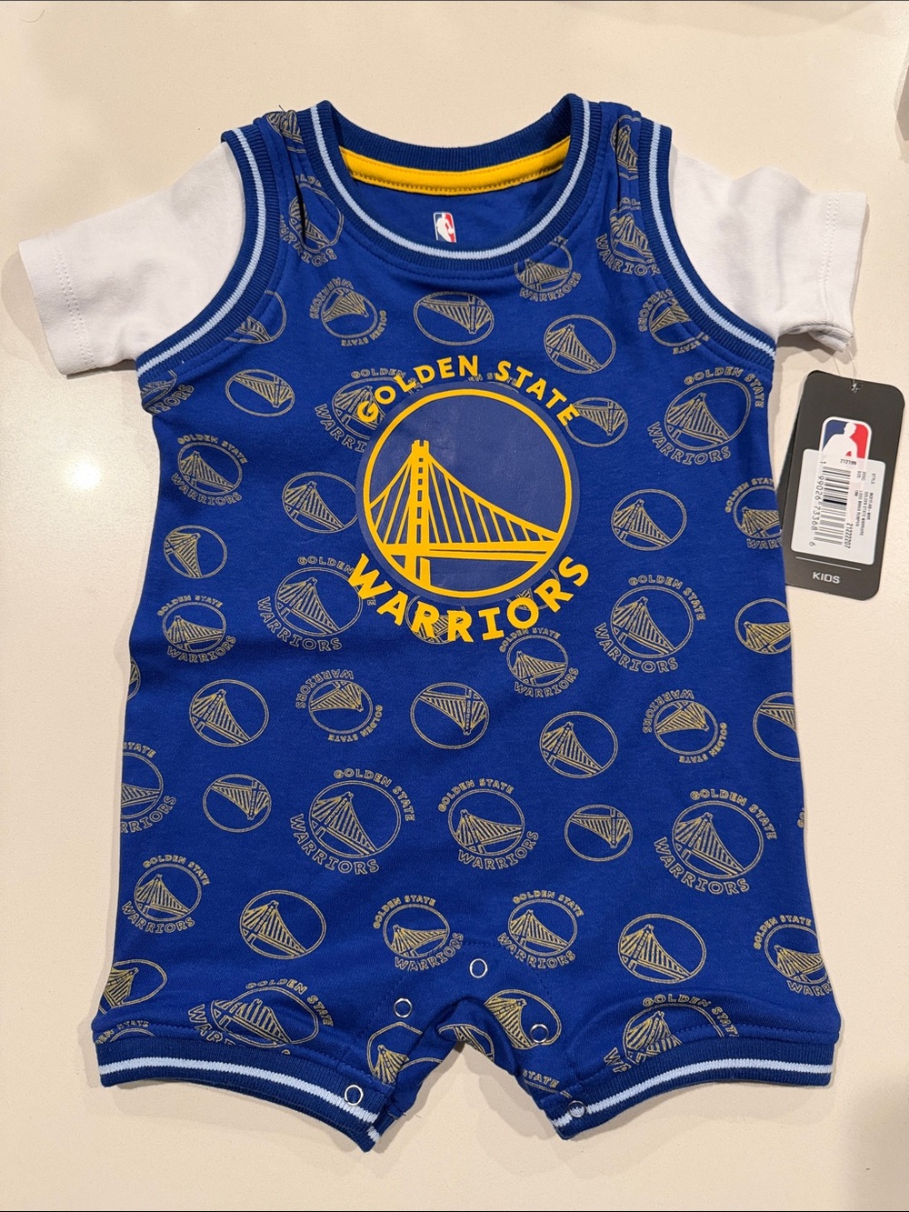 Brand New Golden State Warriors Baby Romper